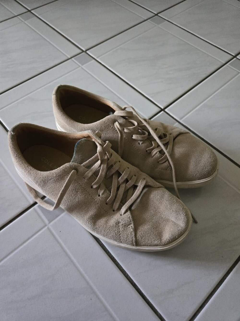 Cole Haan Grand Cross Court Suede Sneakers Tan 10B